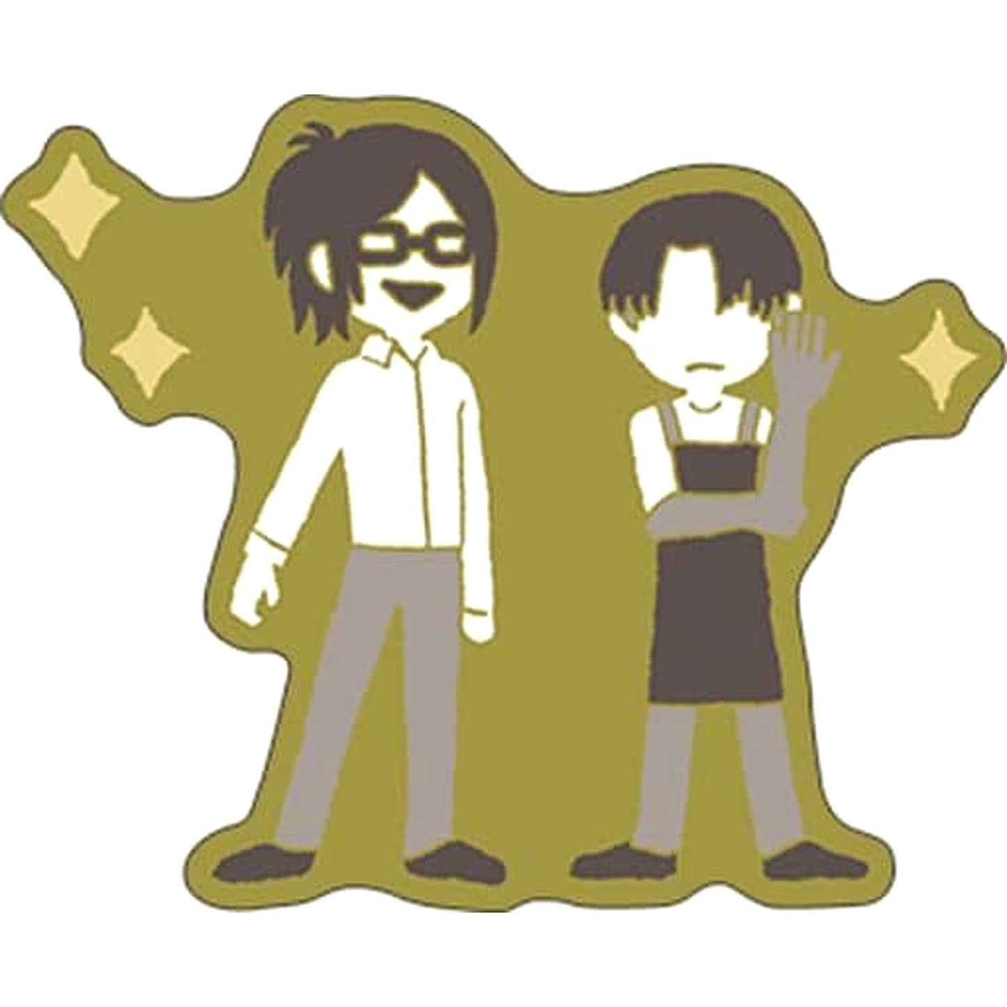 Attack on Titan Levi Ackerman Hange Zoe Yuru Palette Pins [USED]