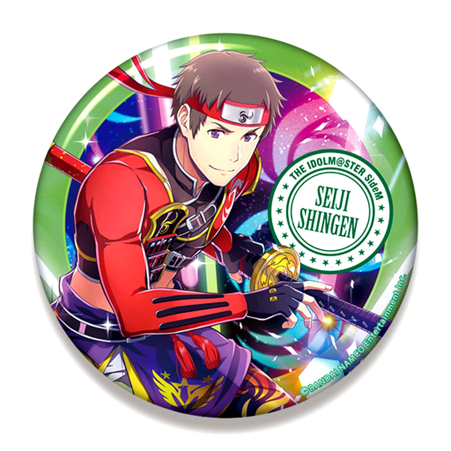 Seiji Shingen Big Tin Badge World Treasure The Idolmaster SideM [USED]
