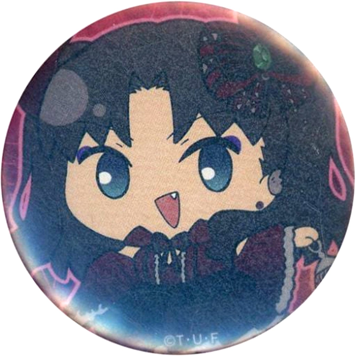 Rin Tohsaka Fate/stay night Heaven's Feel with Glitter Mini Character Halloween Event Random Button Group A Machi Asobi Cafe [USED]