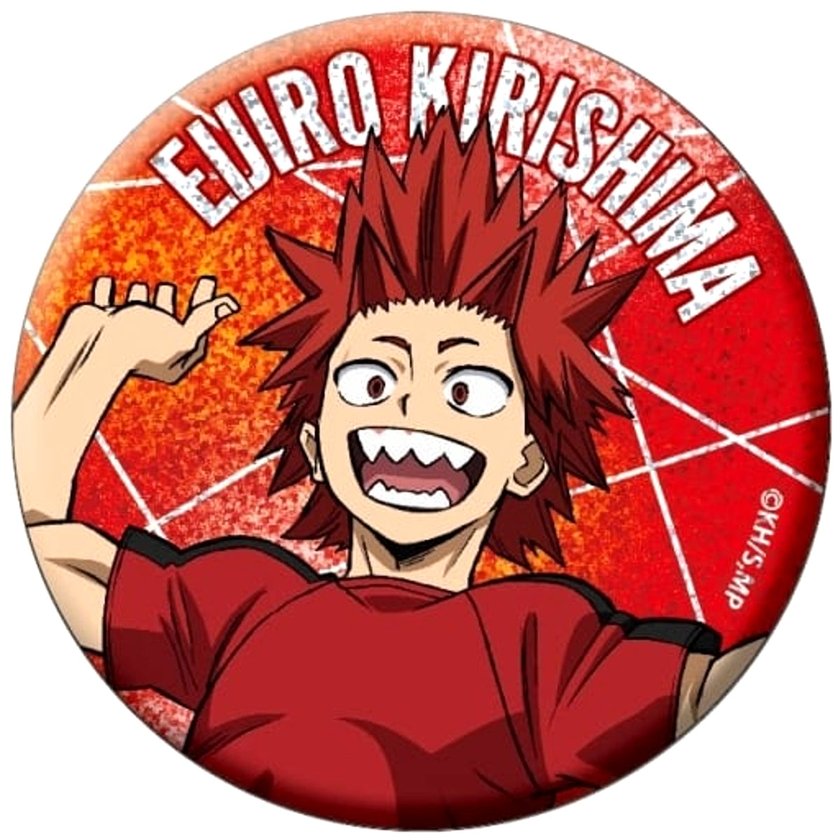 My Hero Academia Eijirou Kirishima Glitter Can Badge Collection Buttons [USED]