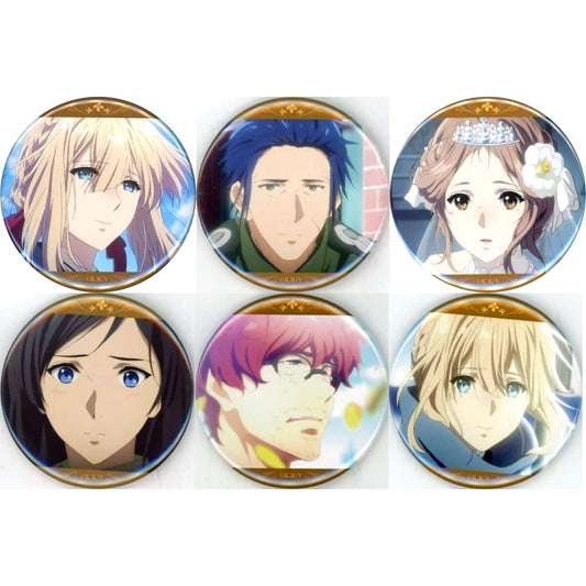 Violet Evergarden Gilbert Bougainvillea & Others Can Badge Collection Part 2 All 6 Types Set Buttons [USED]
