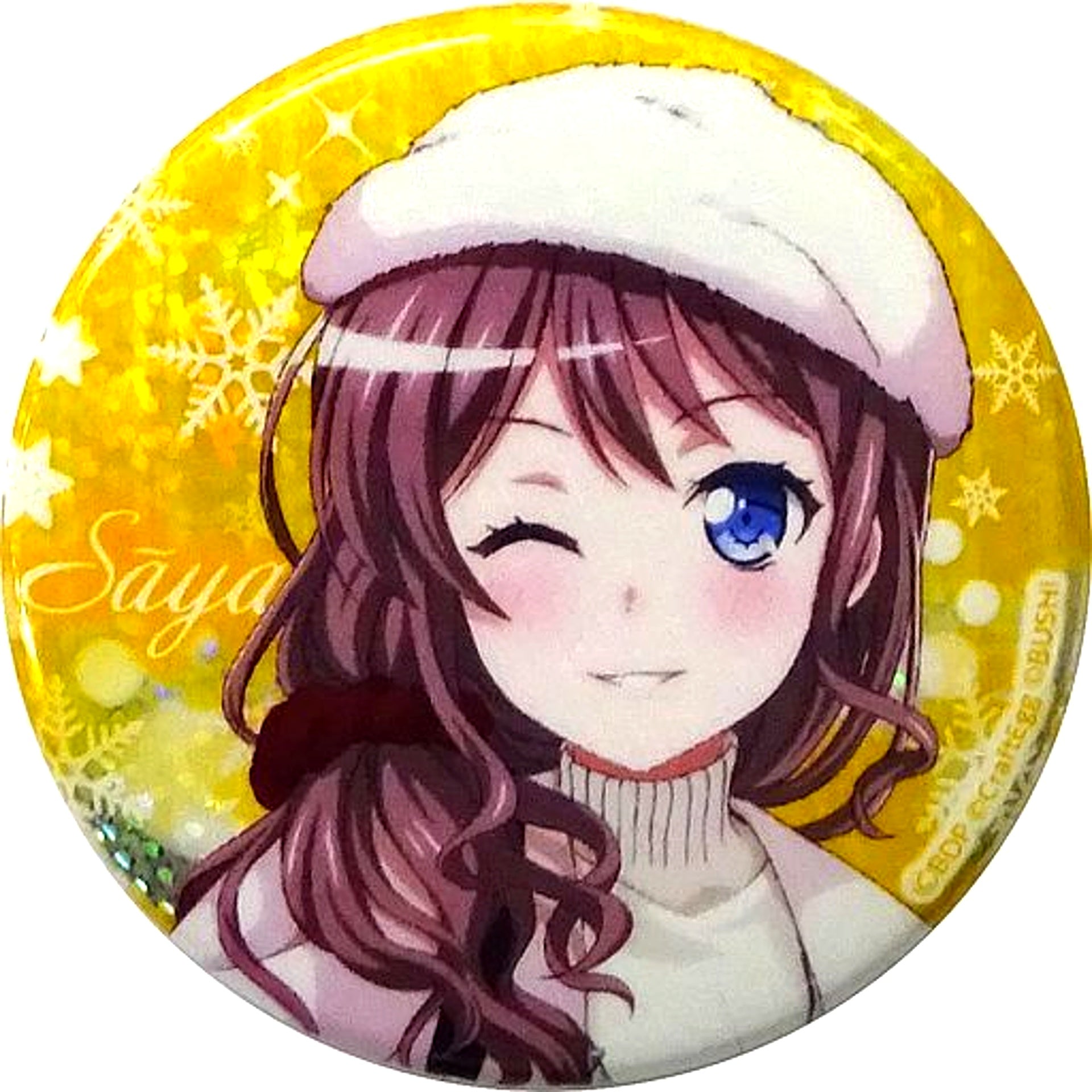 Saaya Yamabuki BanG Dream! Holo ver. Girls Band Party! Trading Button 2020 Winter ver. [USED]