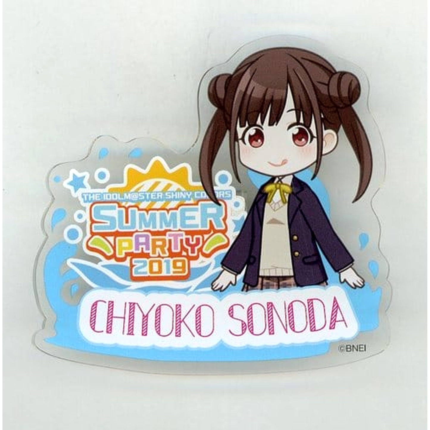 THE IDOLM@STER sHINY COLORs Chiyoko Sonoda Official Produce Badge Summer Party 2019 Ver. Summer Party 2019 Limited Buttons [USED]