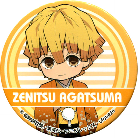 Zenitsu Agatsuma Mini Demon Slayer: Kimetsu no Yaiba Original 54mm Button Namco Part 2: Giden Limited 500 Yen Must-Buy Novelty Last Half [USED]