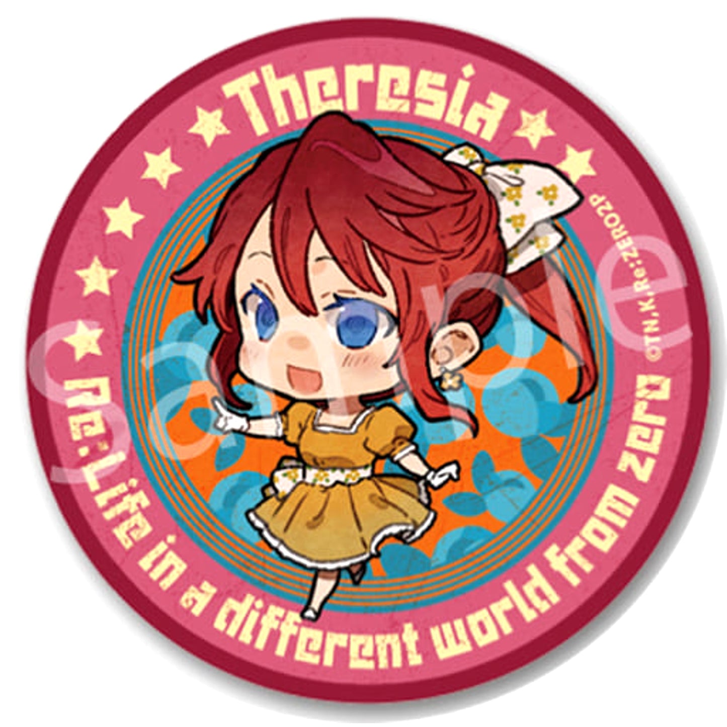 Re:ZERO -Starting Life in Another World- 2nd season Thearesia van Astrea Trading Mat Can Badge American Retro Ver. Buttons [USED]