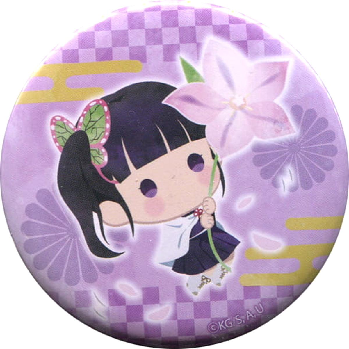 Demon Slayer: Kimetsu no Yaiba Kanao Tsuyuri Yurafuwa Random Can Badge Flower Ver. Vol.1 Buttons [USED]