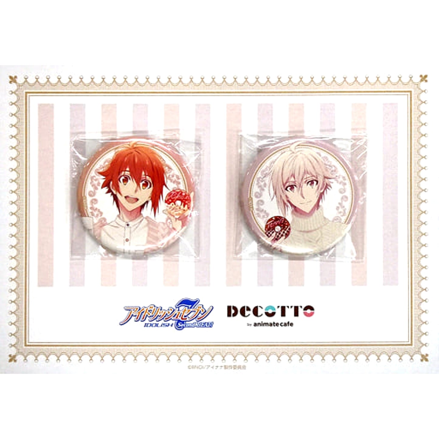 IDOLiSH7 Second BEAT! Riku Nanase Tenn Kujo Can Badge Decotto by animatecafe Limited Set of 2 Buttons [USED]