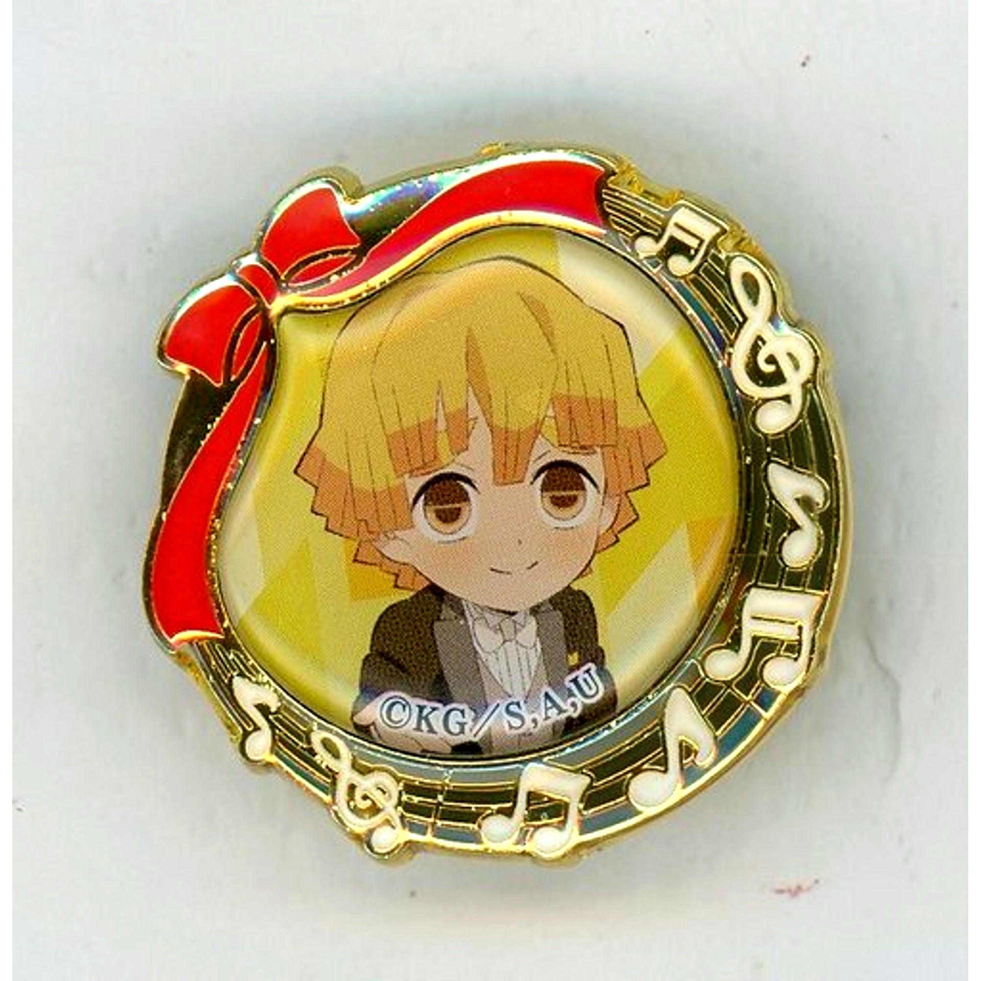 Zenitsu Agatsuma Demon Slayer: Kimetsu no Yaiba Pin Badge Orchestra Concert Kimetsu no Kanade Ticket Purchase Bonus [USED]