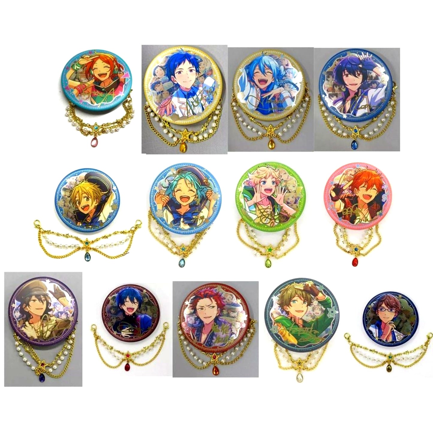 Set of 13 Ensemble Stars 3rd Anniversary Badge Group A China Limited [USED]