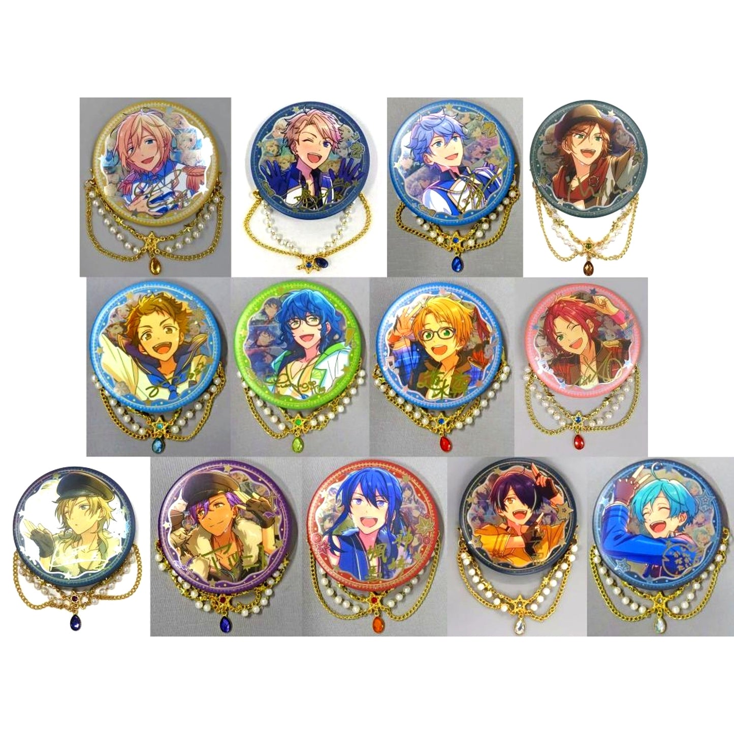 Set of 13 Ensemble Stars 3rd Anniversary Badge Group C China Limited [USED]