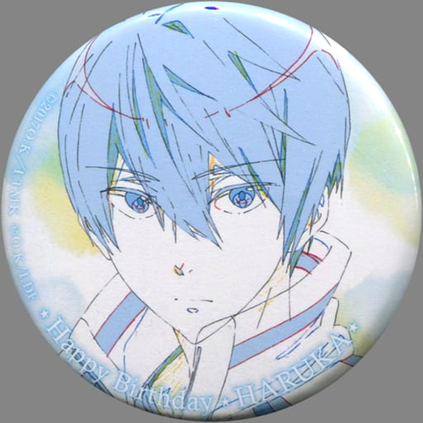 Free! Series Haruka Nanase Uniform Close-up Hopeful Birthday Can Badge Collection Haruka Store Limited Buttons [USED]
