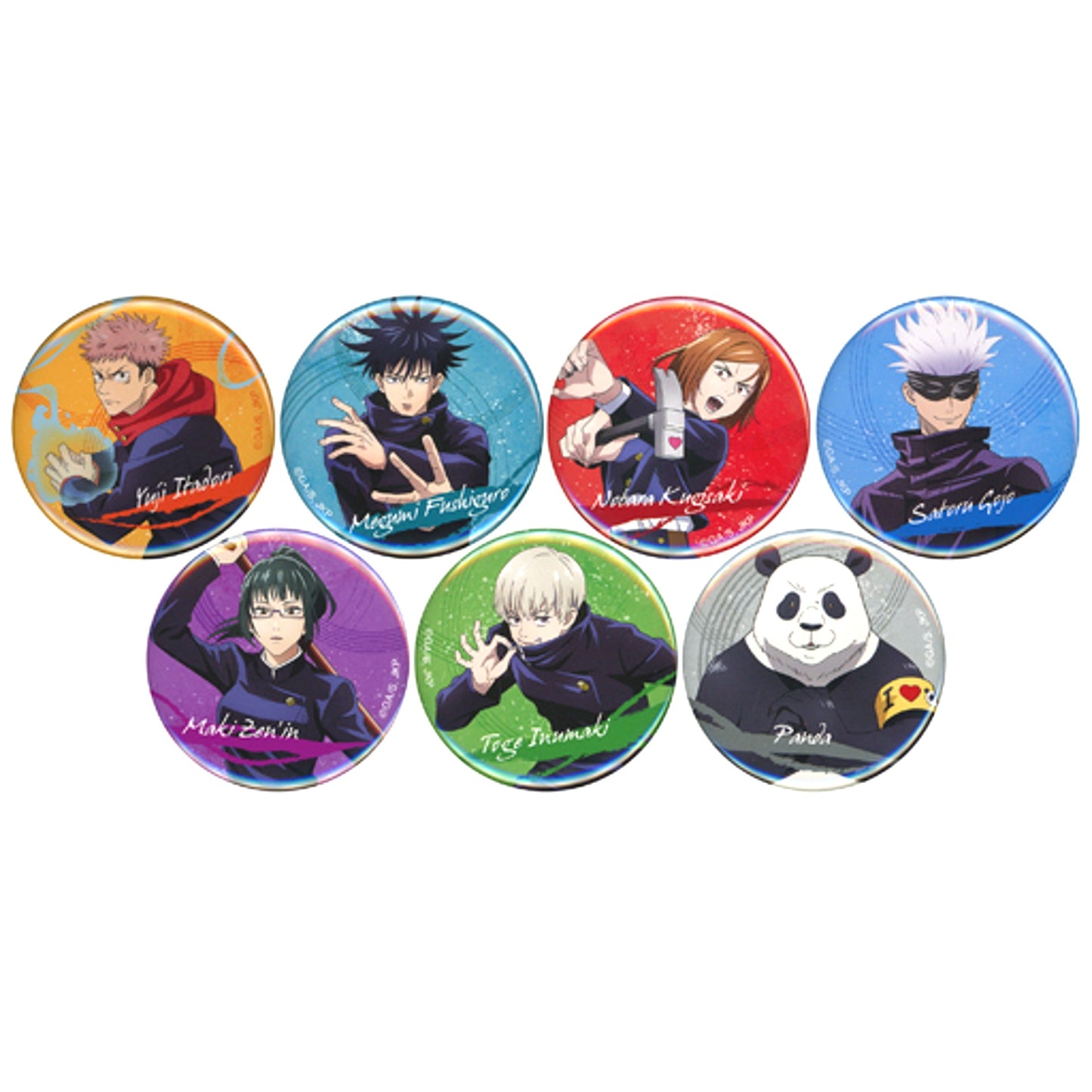 Set of 7 Jujutsu Kaisen Trading Button Pop-up Shop Jujutsu Tech Purchasing Dept Tokyo Station [USED]
