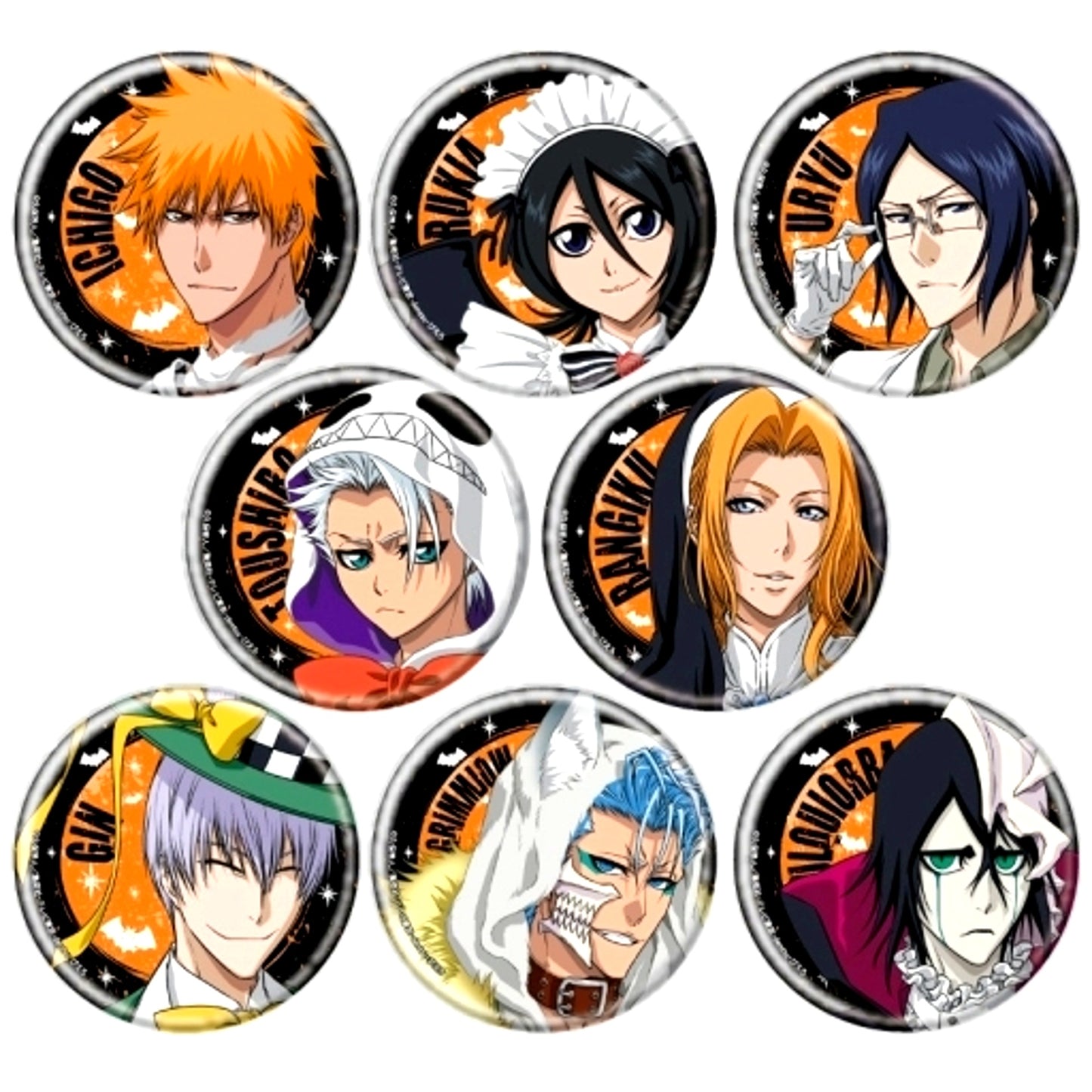 Set of 8 BLEACH Button 09 Halloween Ver. [USED]