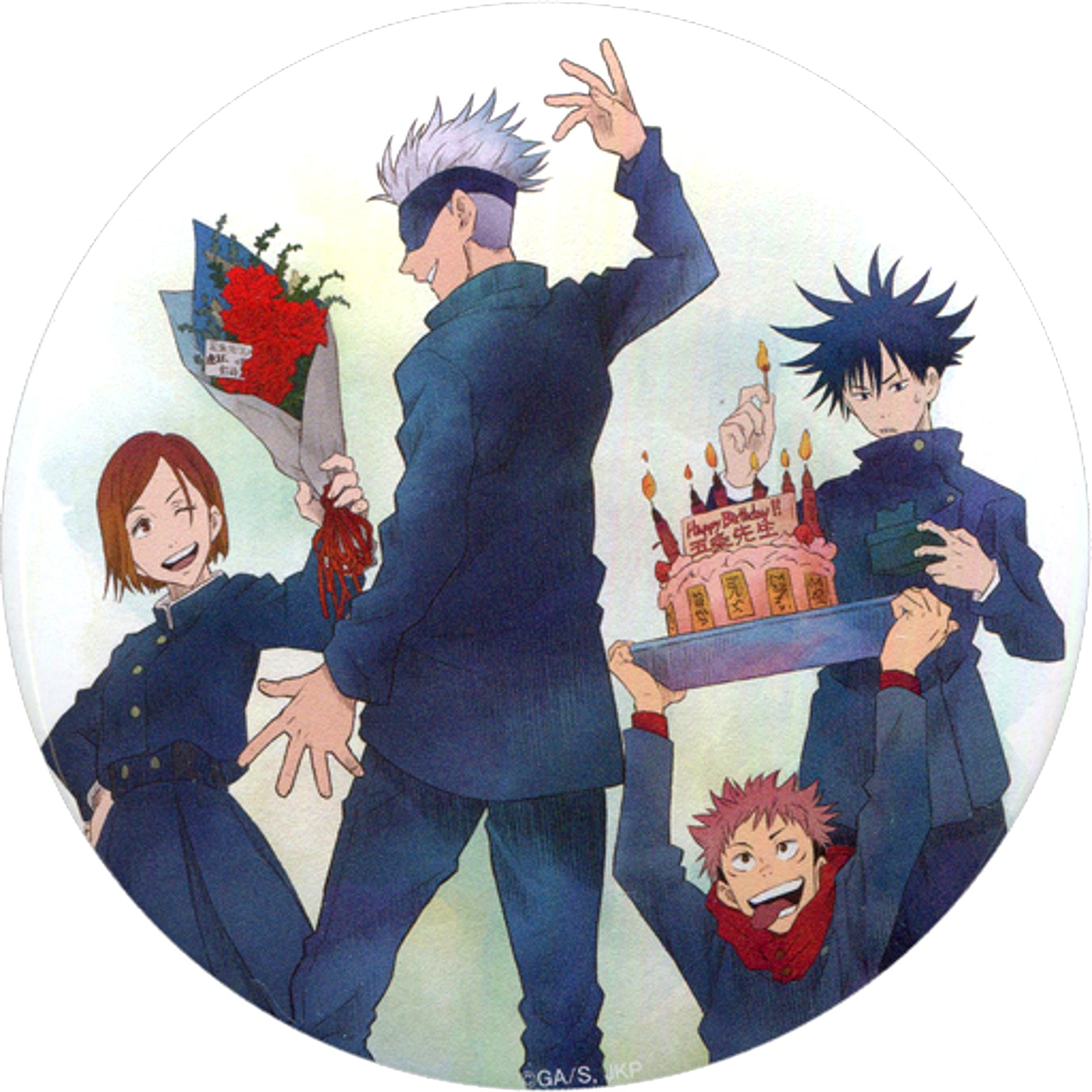 Group Satoru Gojo BIRTHDAY Jujutsu Kaisen Deca Button MAPPA SHOW CASE Goods [USED]