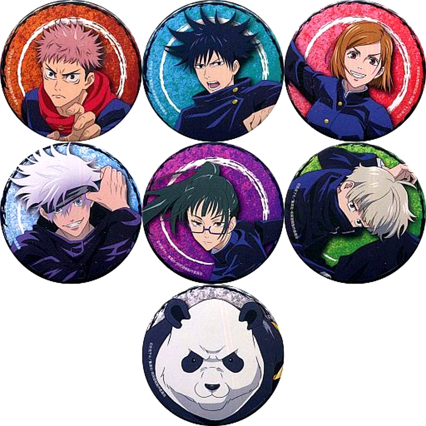 Set of 7 Jujutsu Kaisen Button 01 [USED]