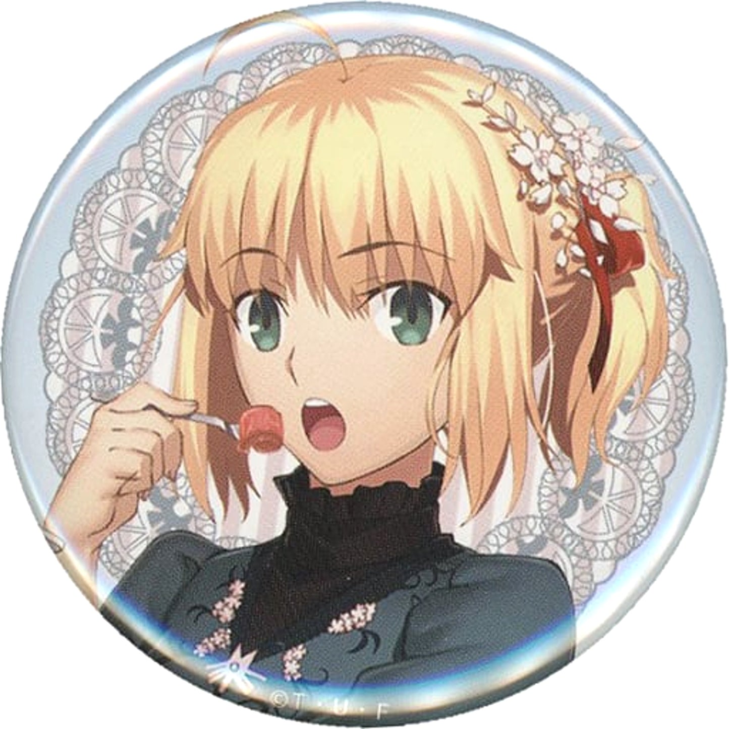 Saber Fate/stay night: Heaven's Feel III. spring song 57mm Random Button Ufotable Cafe 4th Season HF Finale Limited [USED]