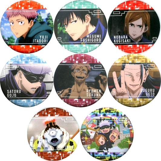 Set of 8 Jujutsu Kaisen Char Button Collection Scene Shot [USED]