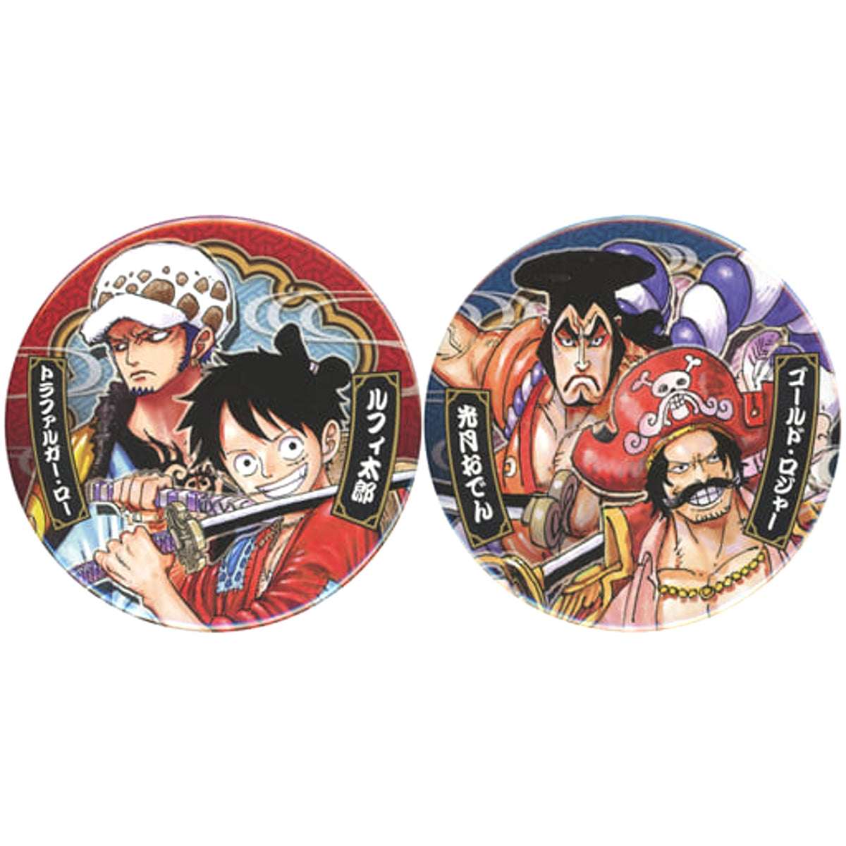 One Piece Luffy & Others Collection Can Badge Jump Festa 2021 Limited Set of 2 Buttons [USED]