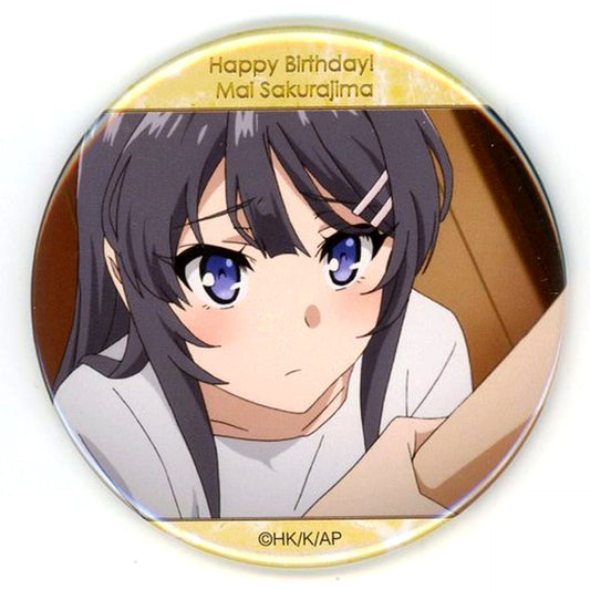 Mai Sakurajima J. Rascal Does Not Dream of Bunny Girl Senpai Button Kujibikido Happy Birthday Mai Sakurajima Online Kuji D-10 Prize [USED]