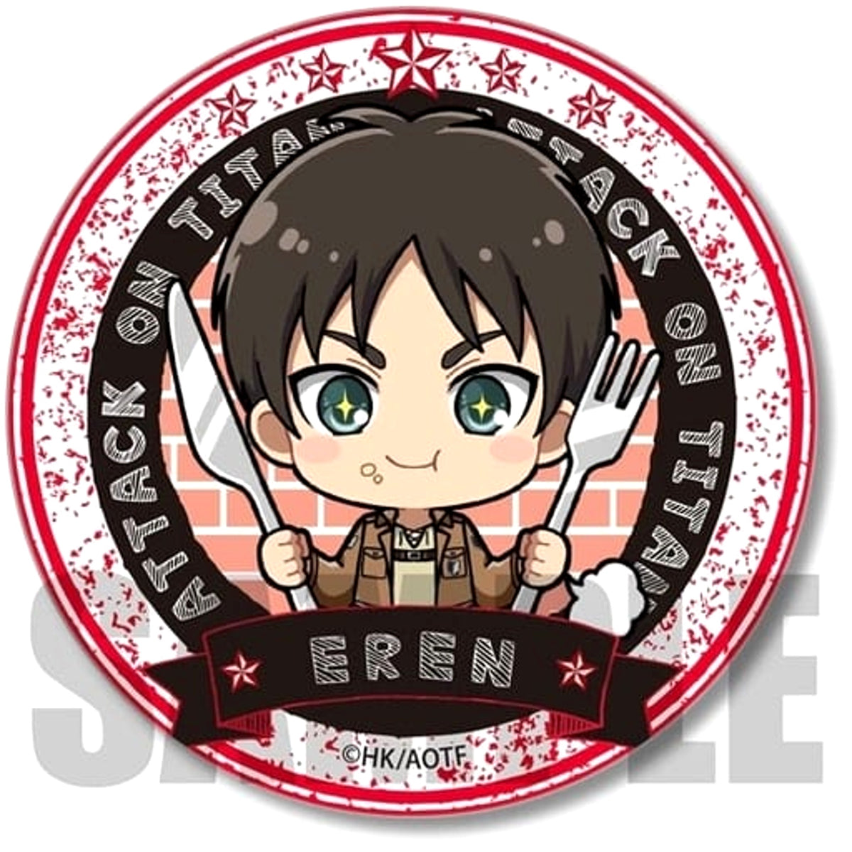 Attack on Titan Ellen Yeager Gochichara Trading Can Badge Buttons [USED]