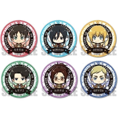 Attack on Titan Ellen Yeager & Others Gochichara Trading Can Badge All 6 Types Set Buttons [USED]
