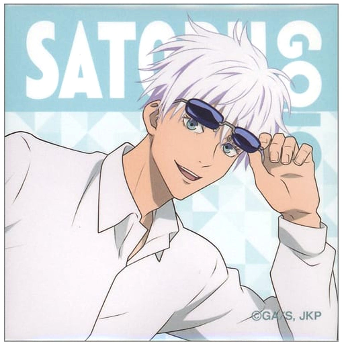 Jujutsu Kaisen Satoru Gojo Wide View Trading Square Can Badge Casual Ver. TaS Limited Buttons [USED]