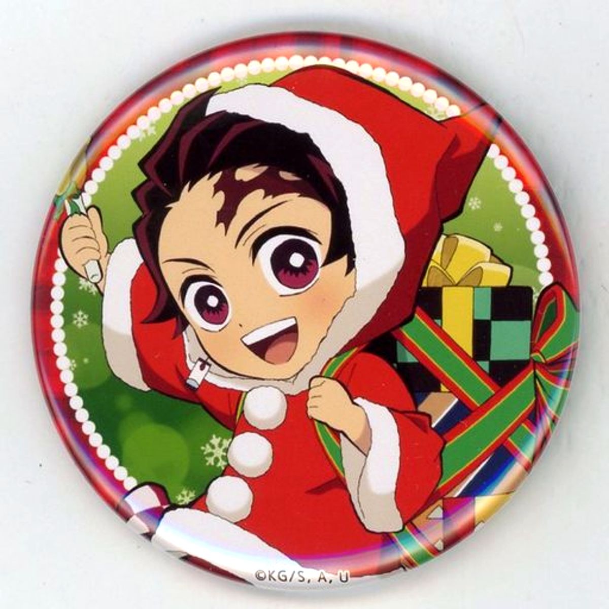 Tanjiro Kamado Normal Demon Slayer: Kimetsu no Yaiba x ufotable Cafe Christmas Event 2020 57mm Random Button Group A [USED]