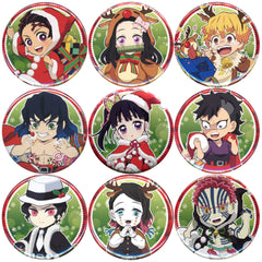 Demon Slayer: Kimetsu no Yaiba Nezuko Kamado & Others 57mm Random Can Badge Group A Normal ufotable cafe Christmas Event 2020 Limited All 9 Types Set Buttons [USED]