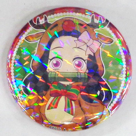 Nezuko Kamado Glitter Demon Slayer: Kimetsu no Yaiba x ufotable Cafe Christmas Event 2020 57mm Random Button Group A [USED]