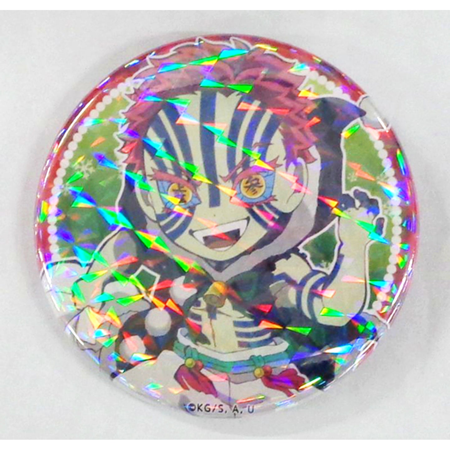 Akaza Demon Slayer ufotable cafe Christmas Event 2020 57mm Random Button Group A Glitter [USED]