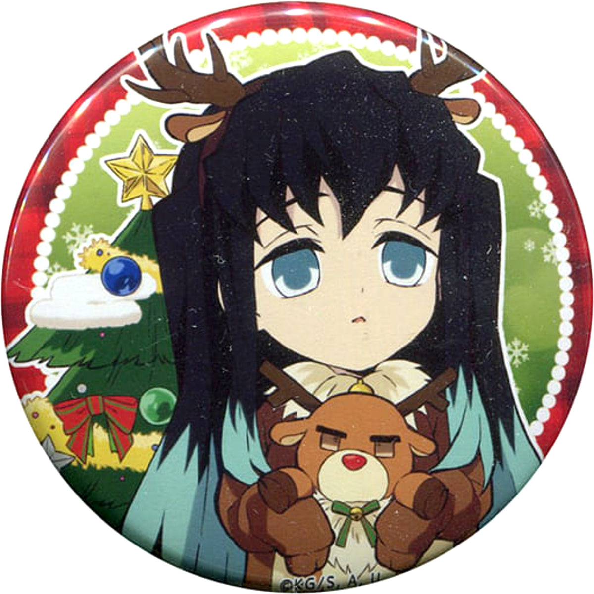 Demon Slayer: Kimetsu no Yaiba Muichirou Tokitou Normal 57mm Random Can Badge Group B ufotable cafe Christmas Event 2020 Limited Buttons [USED]