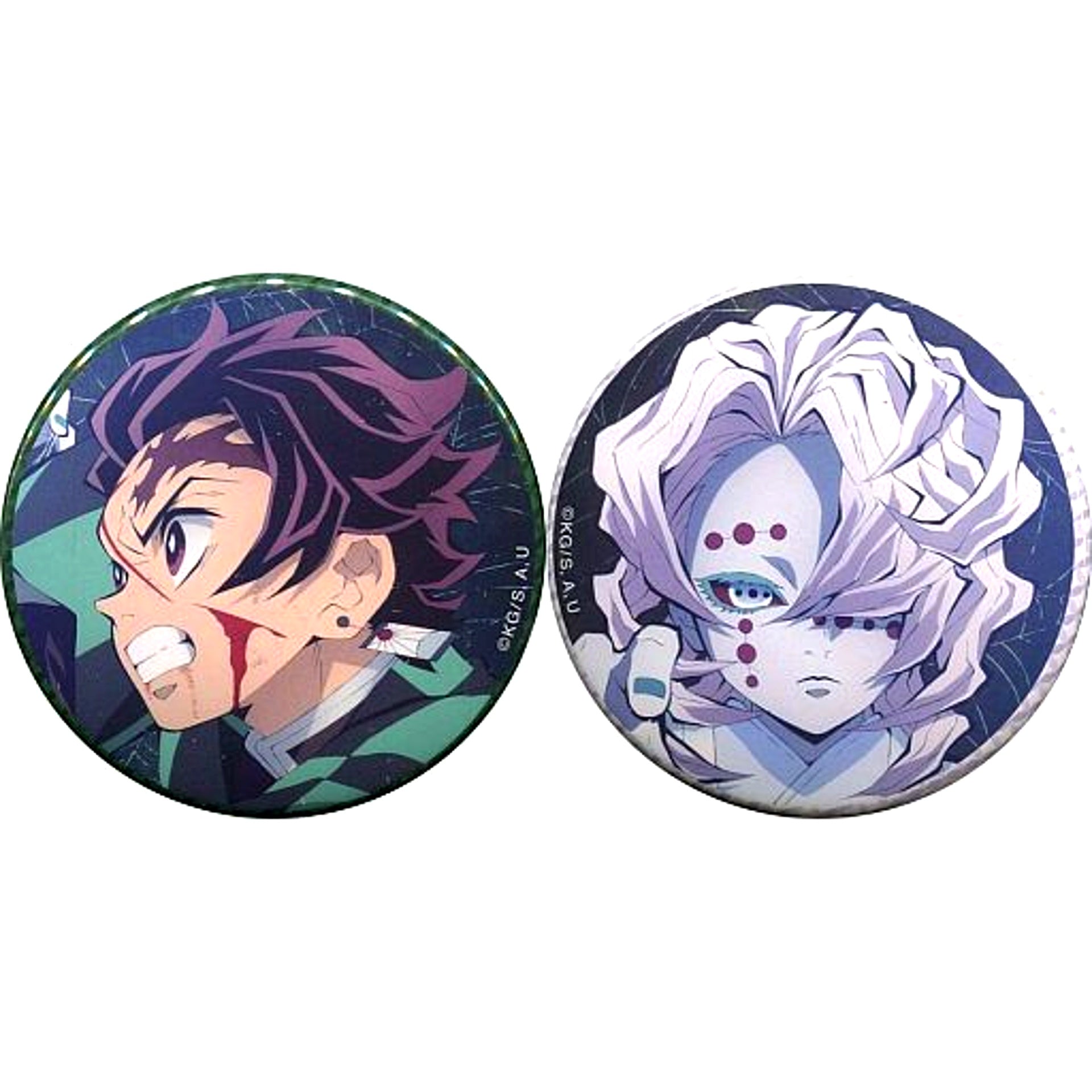 Tanjiro & Rui Demon Slayer Button Set [USED]