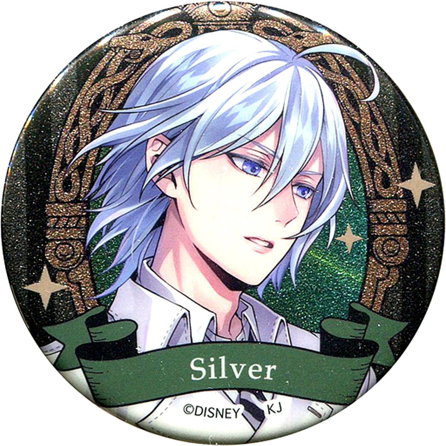 Silver Disney Twisted Wonderland Trading Button Lab Coat Ver. 7-Eleven Limited [USED]