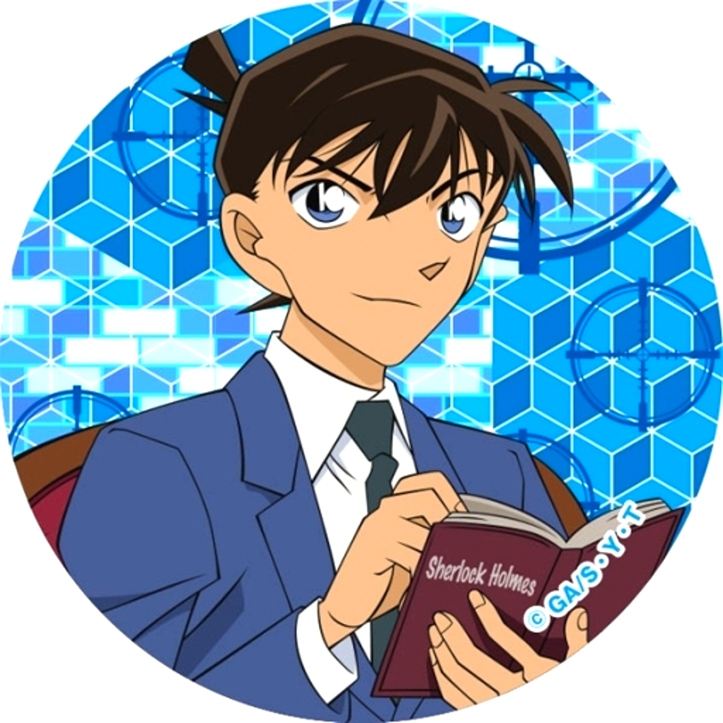 Shinichi Kudo Detective Conan Trading Button Collection C [USED]