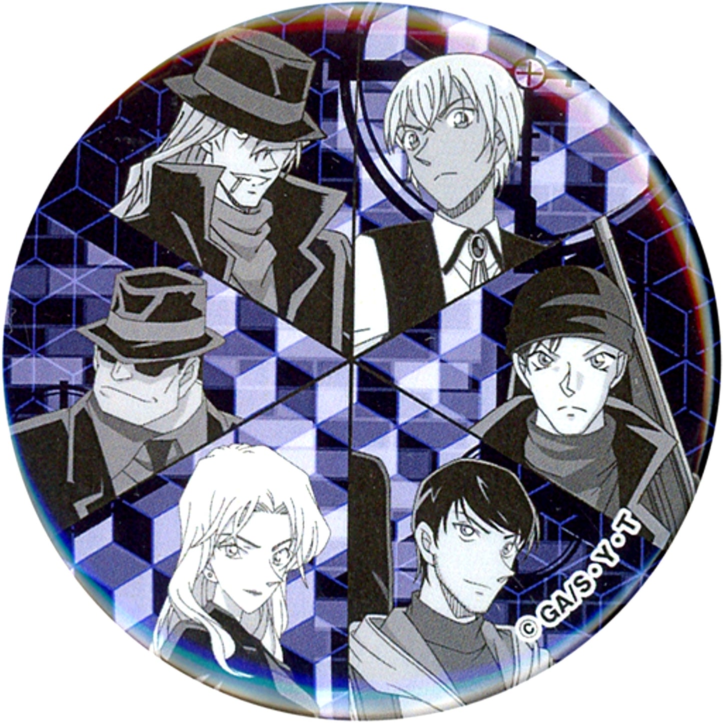 Group Black Organization Detective Conan Trading Button Collection AmiAmi BOX Purchase Bonus [USED]