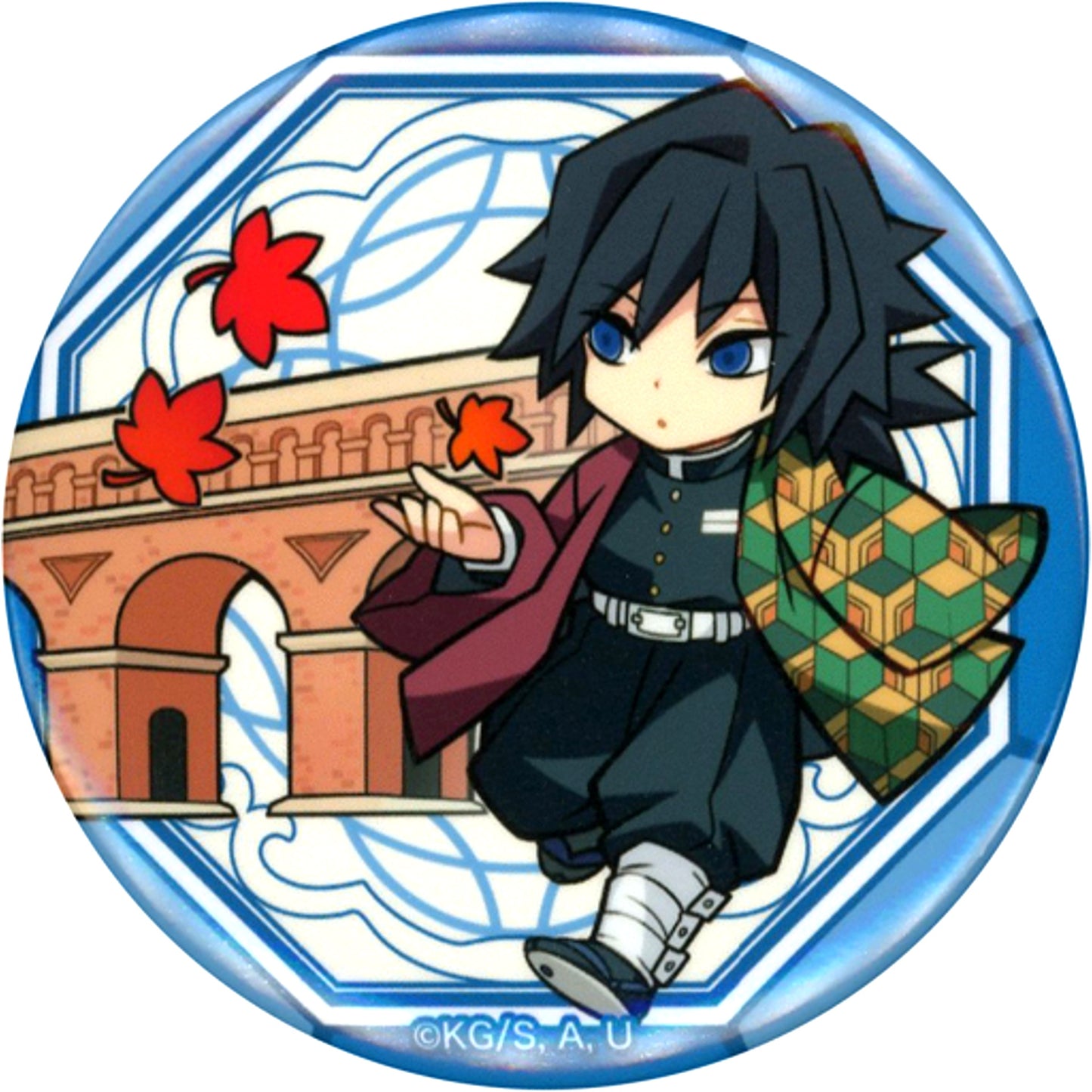 Giyu Tomioka Demon Slayer Randen Eigamura Kyoto City Transport Kyo no Oshigoto 2 Trading Mini Chara Button [USED]