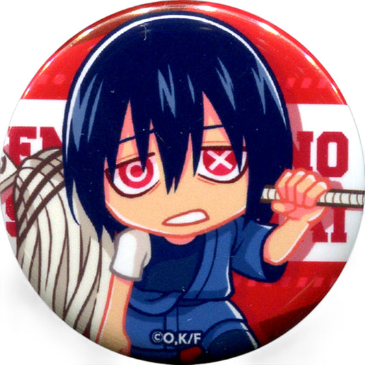 Fire Force Shinmon Benimaru Kawaseru Kuji Special Can Badge Prize F Buttons [USED]
