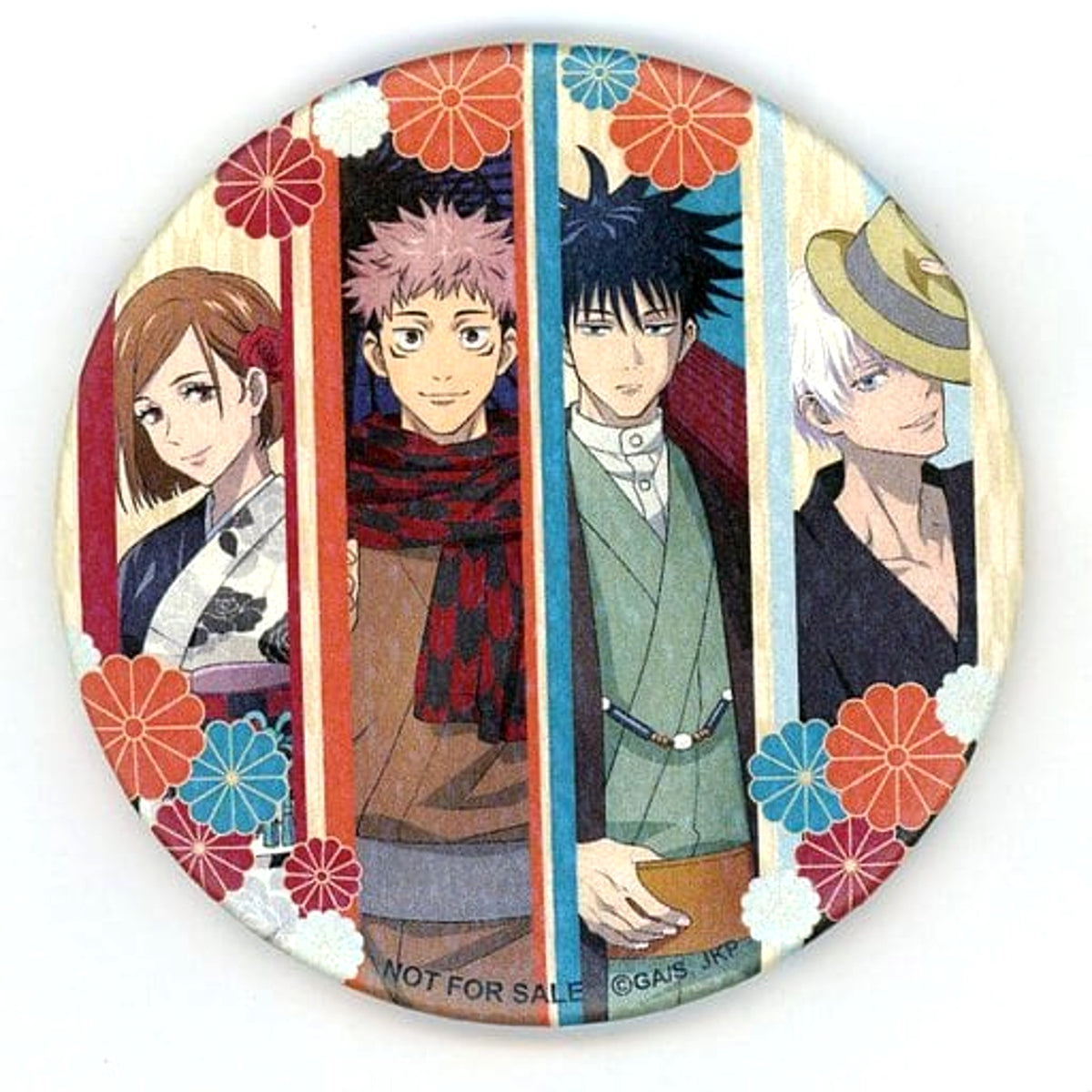 Jujutsu Kaisen Satoru Gojo & Others Can Badge with Newly Drawn Design TOHO animation STORE Limited Blu-ray/DVD Vol.1 - 4 Linked Purchase Benefits Buttons [USED]