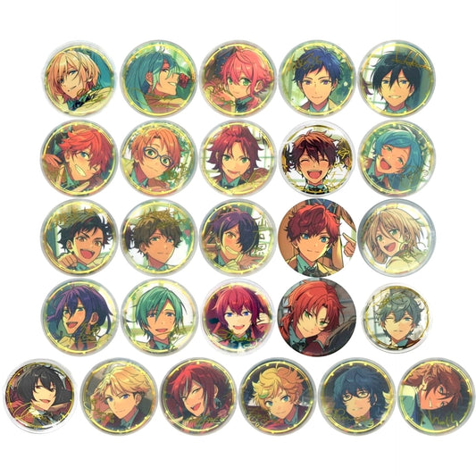Ensemble Stars!! Subaru Akehoshi & Others Character Badge Collection Comes with A Deluxe Autographed Cover 5th Anniversary A 5th Anniversary Exhibition Ring For Smile Limited All 26 Types Set Buttons [USED]