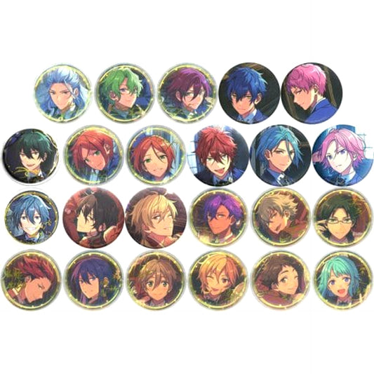 Nagisa Ran & Others Ensemble Stars!! All 23 Types Set Chara Badge Collection Comes with A Deluxe Autographed Cover 5th Anniversary B 5th Anniversary Exhibition Ring For Smile Limited [USED]
