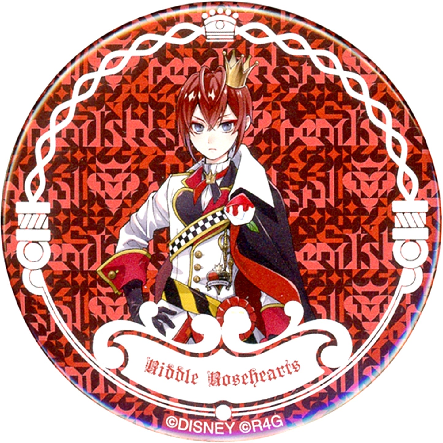 Riddle Rosehearts Disney Twisted Wonderland x R4G Vol.4 Original Pattern Button [USED]