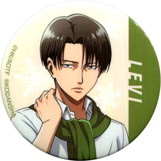 Levi Name Included Illustration Wearing Scarf Ver. Attack on Titan Trading Button [USED]