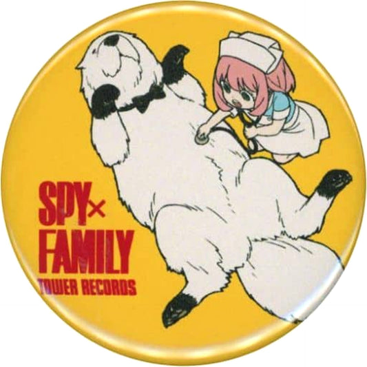 SPY x FAMILY Anya Forger Bond Forger Trading Can Badge Tower Records Limited Buttons [USED]