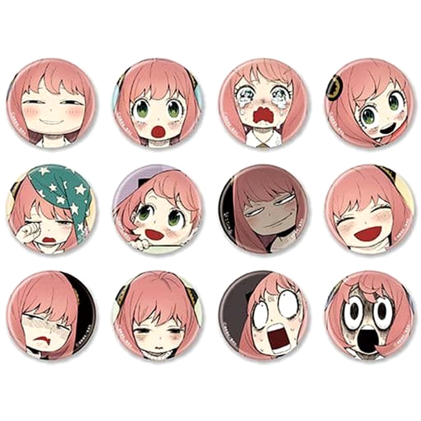 Anya Forger SPY x FAMILY All 12 Types Set Anya Expression Button [USED]