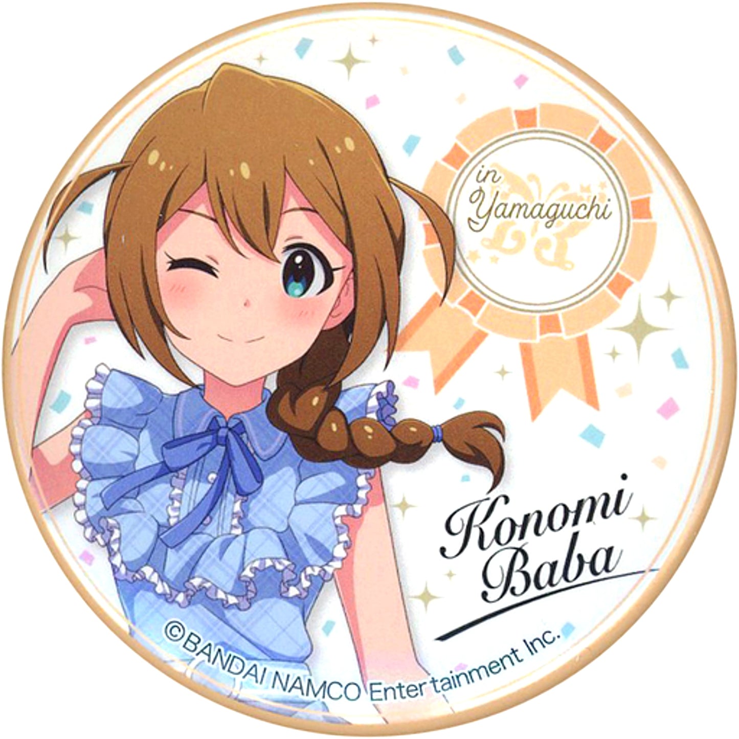 Konomi Baba Million Live The Idolmaster Series Japan Crossing Fair in Animate Character Badge Collection Chugoku Shikoku Block [USED]