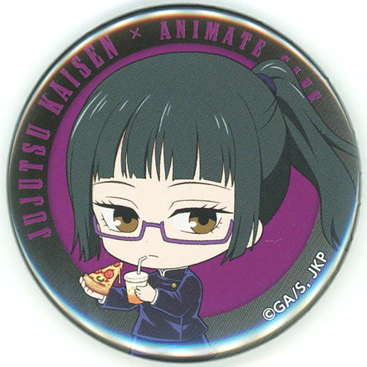 Jujutsu Kaisen Maki Zenin Trading Can Badge animate cafe Limited Buttons [USED]