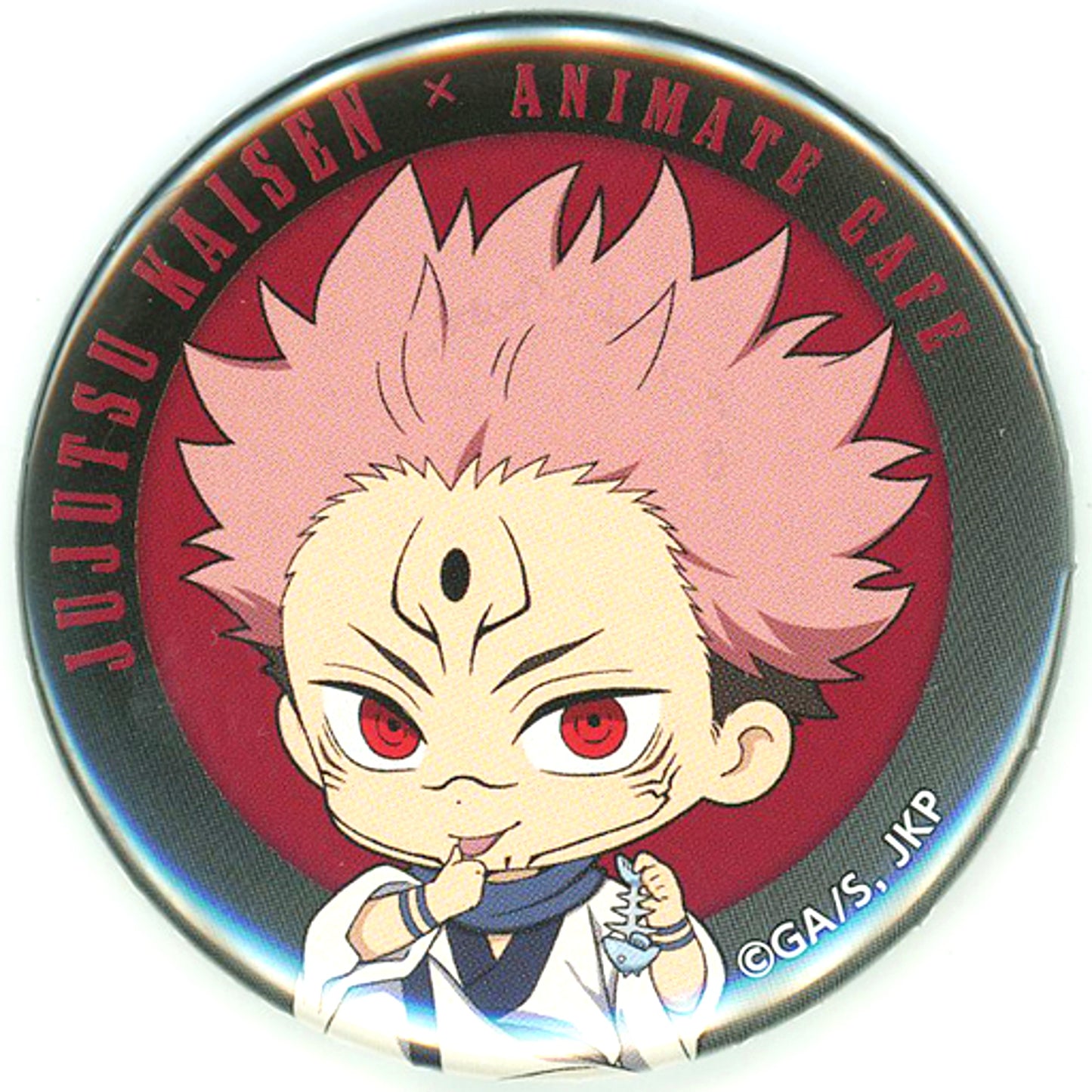 Ryomen Sukuna Jujutsu Kaisen Trading Button animatecafe [USED]