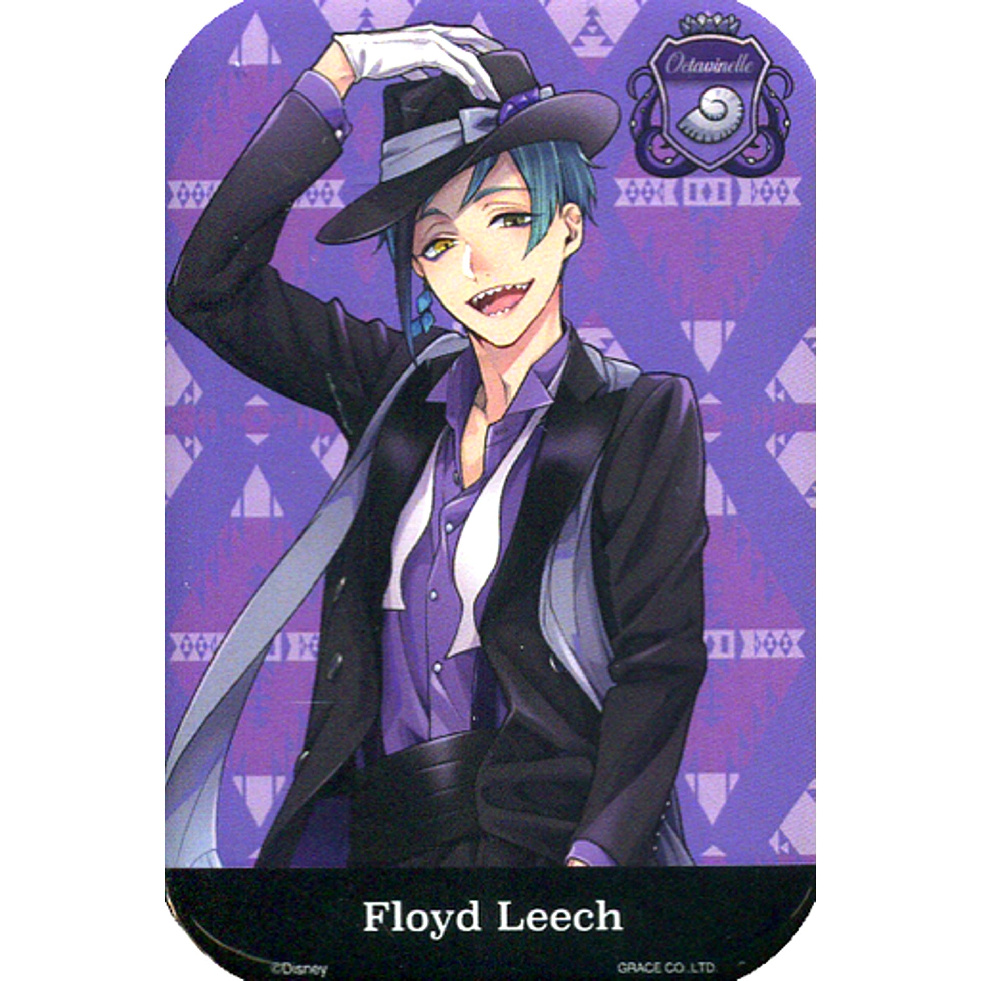Floyd Leech Disney Twisted-Wonderland Square Button Poneycomb Tokyo Collection 3rd Goods [USED]