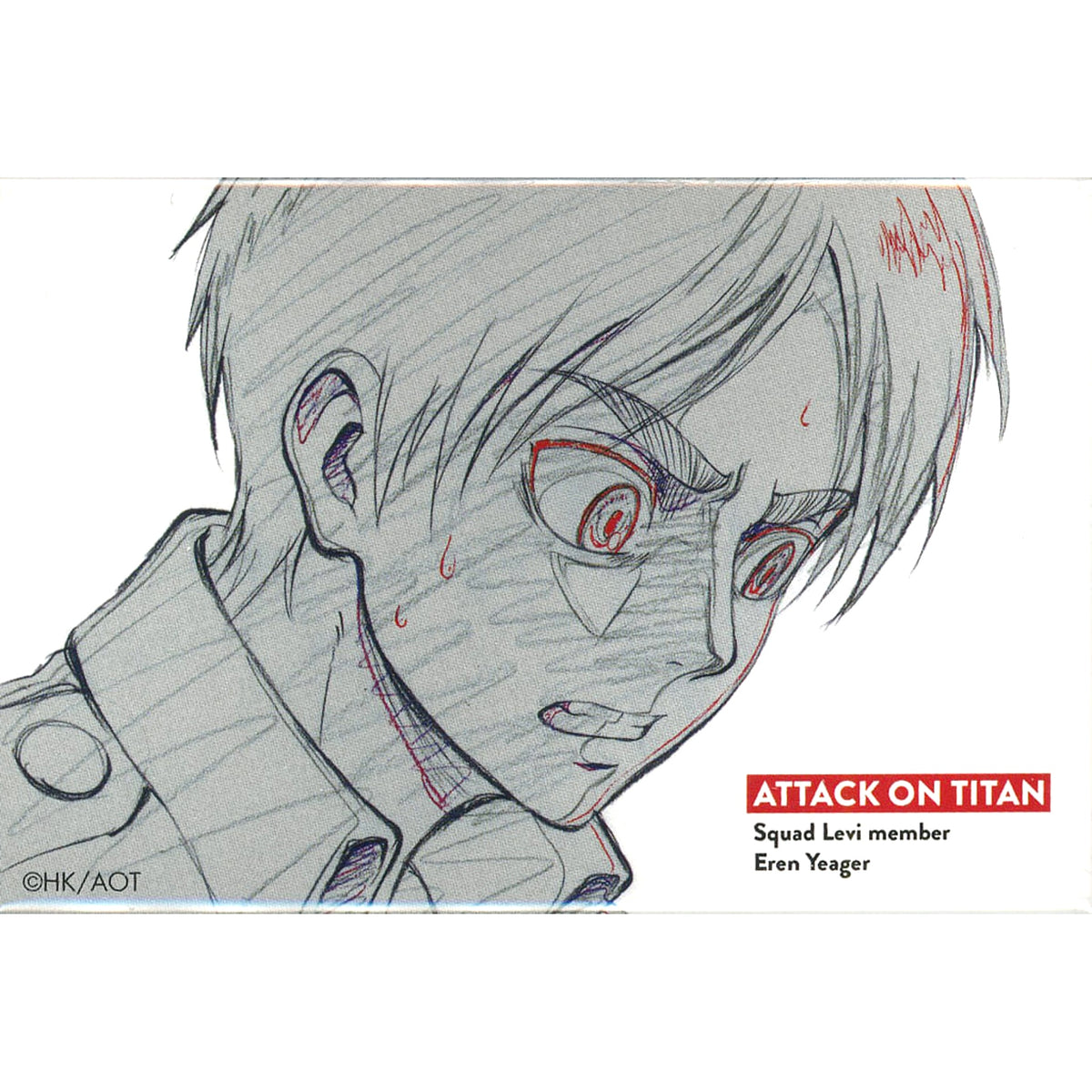 Attack on Titan Ellen Yeager Looking Down WIT STUDIO Square Can Badge Collection Part 2 Buttons [USED]