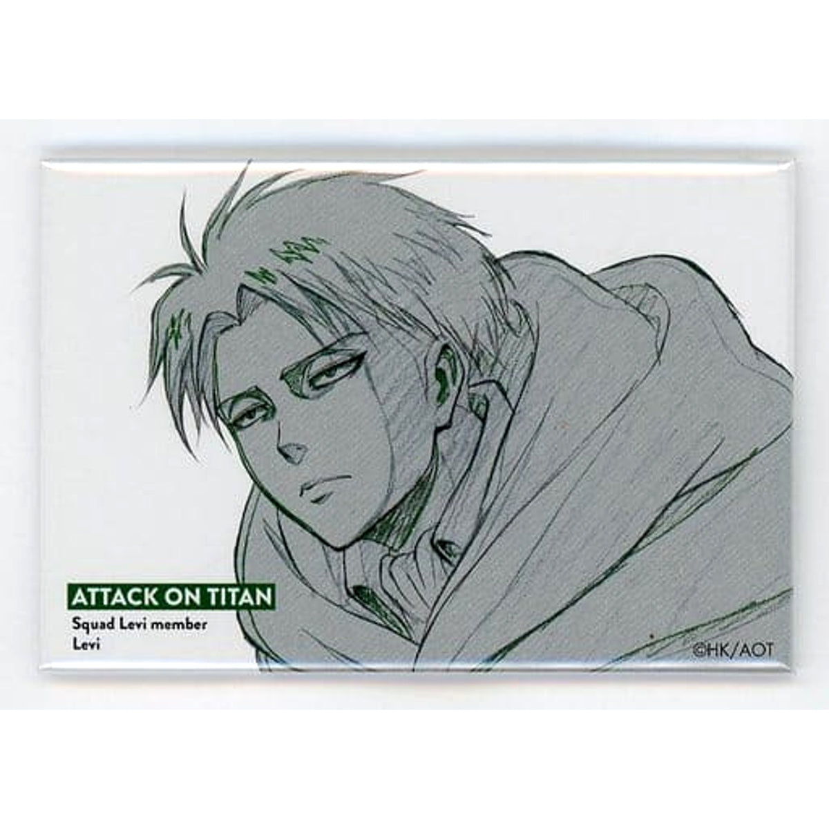 Attack on Titan Levi Ackerman Upper Body WIT STUDIO Square Can Badge Collection Part 2 Buttons [USED]